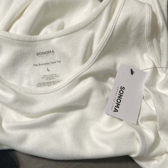 NWT white Sonoma tank top size L - Picture 6 of 6